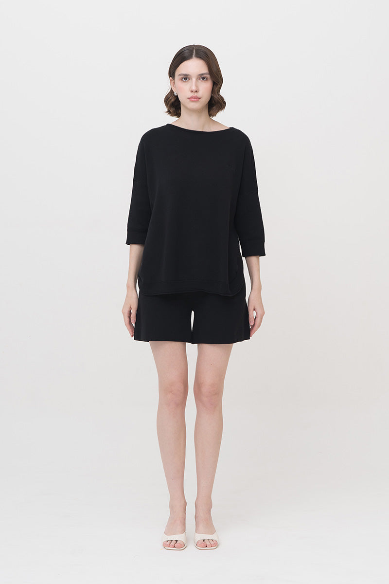 Essential Cotton-Jersey Sweatshirt In Black