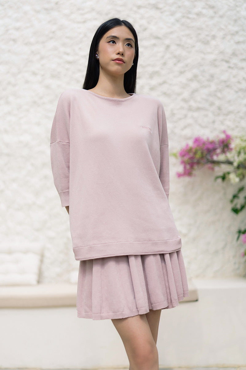 Essential Cotton-Jersey Sweatshirt In Dusty Pink