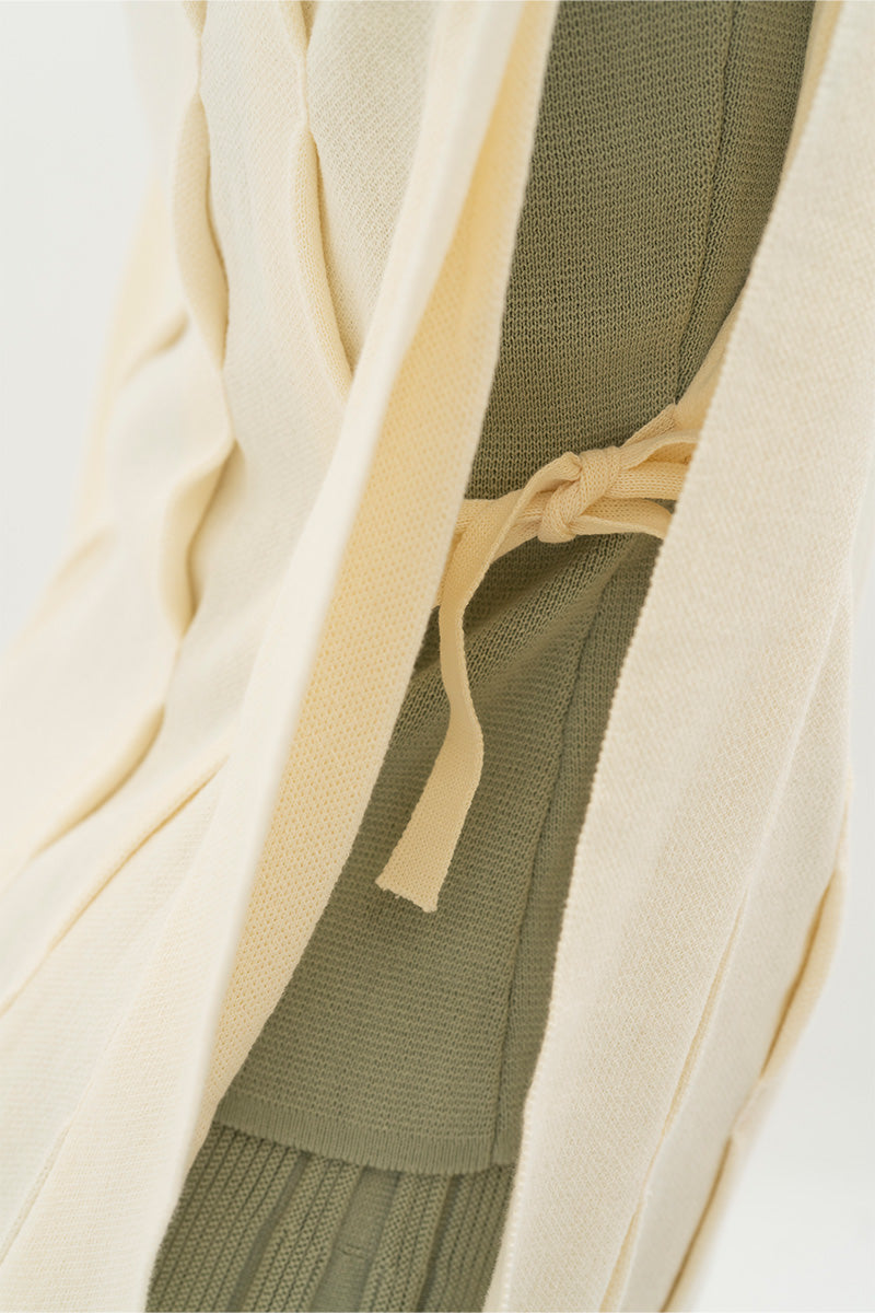 Essential Side-Tie Vest In Cream