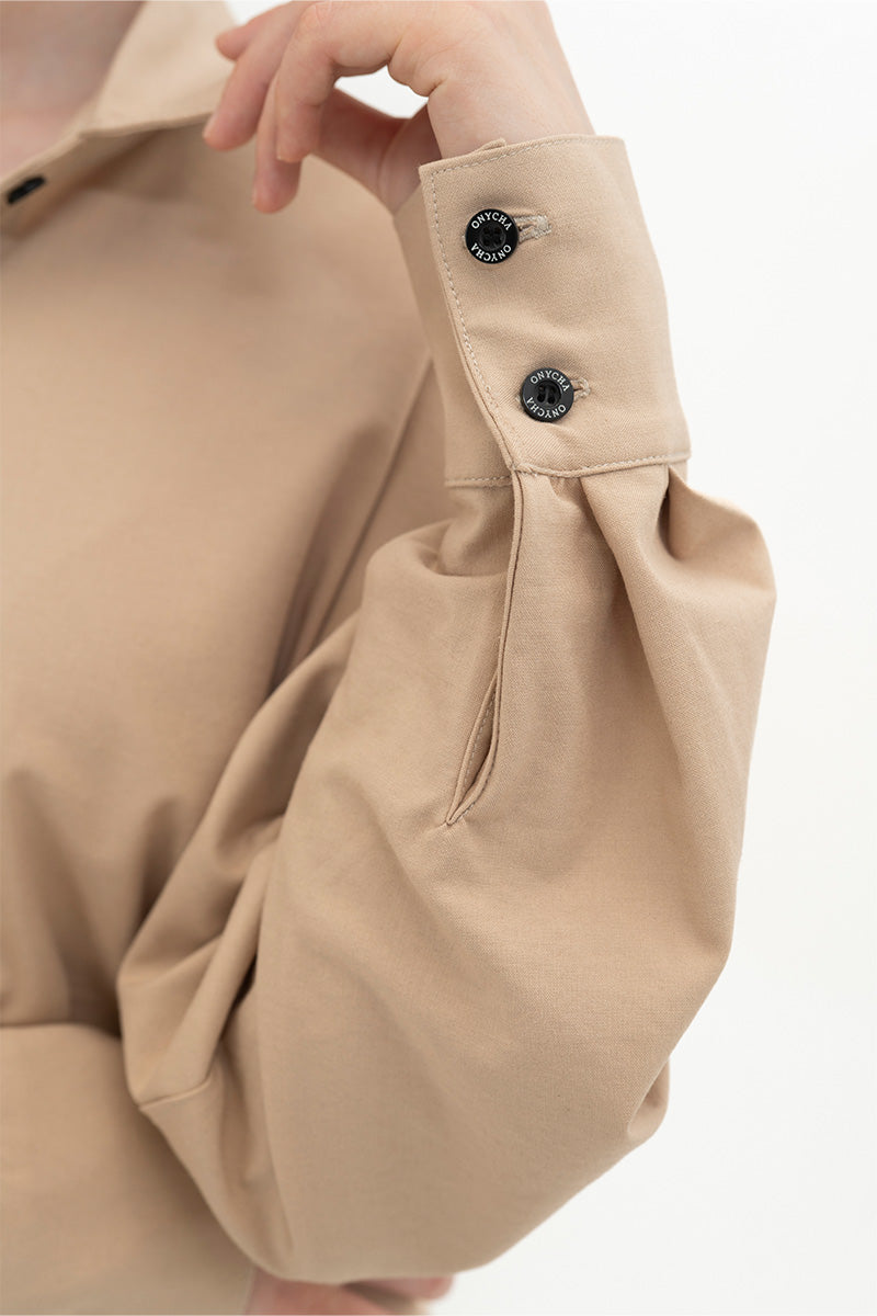 Backless Shirt In Beige