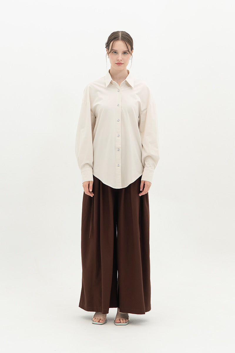Backless Shirt In Off White