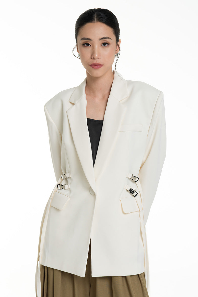 Buckle 15 Oversized Blazer In Ivory