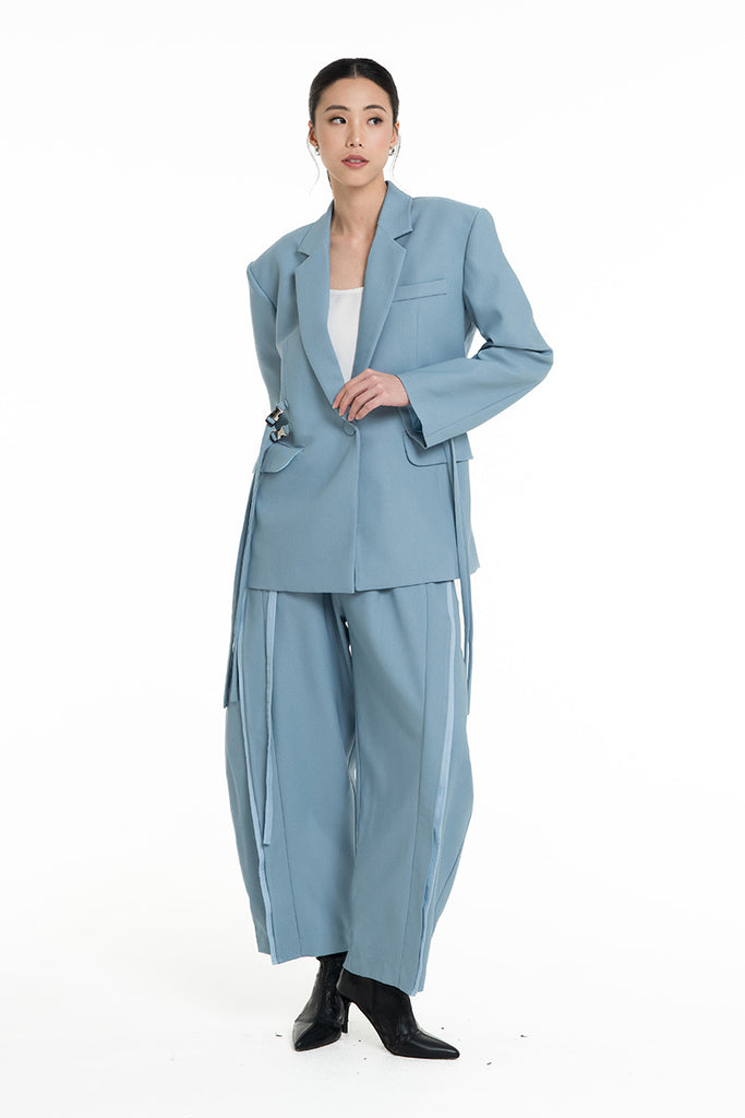 Buckle 15 Oversized Blazer In Sky Blue