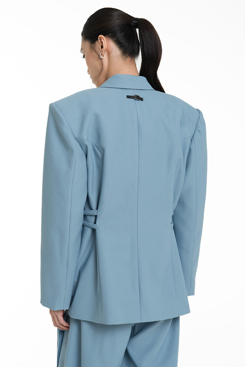 Buckle 15 Oversized Blazer In Sky Blue