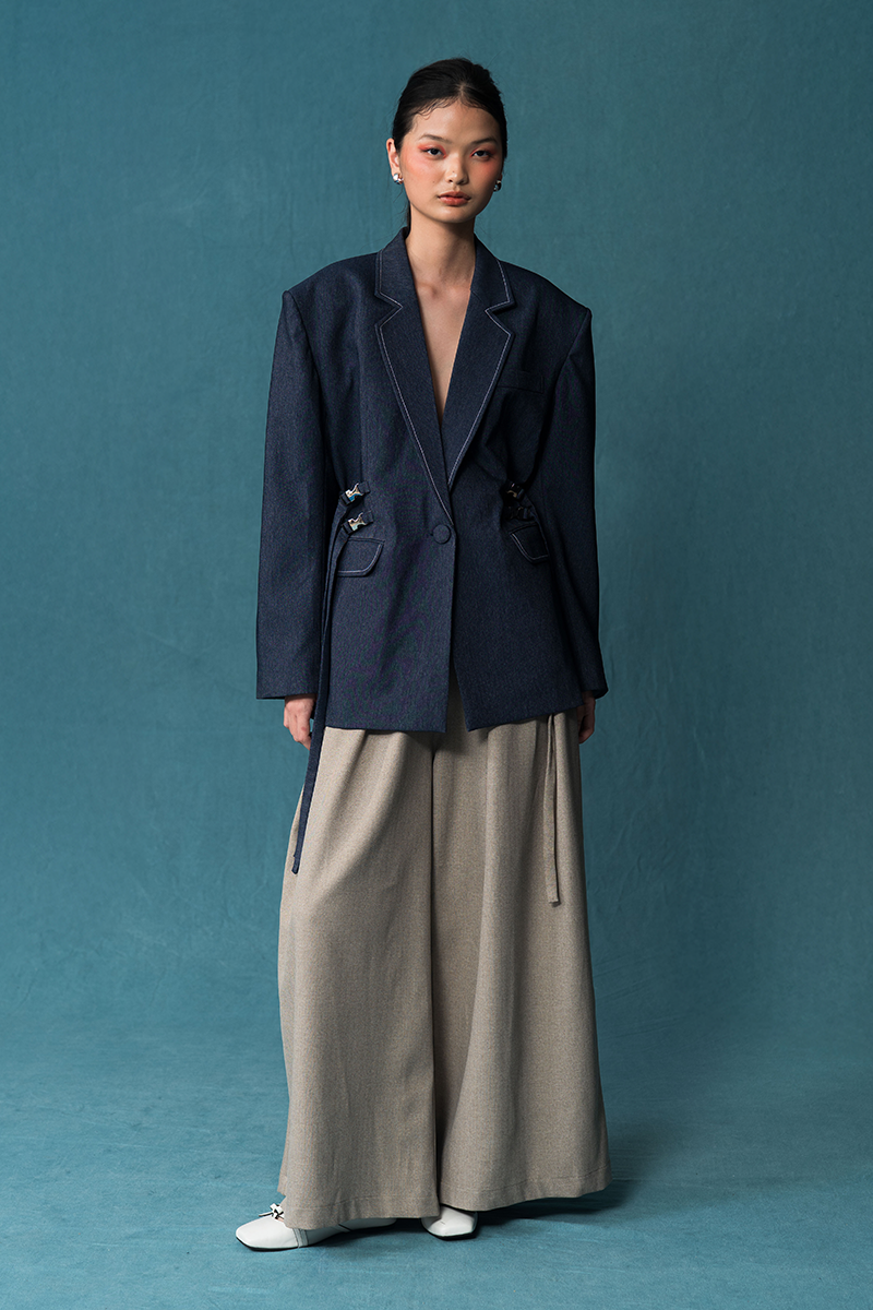 Buckle 15 Oversized Blazer In Denim Blue