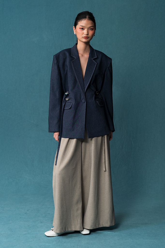 Buckle 15 Oversized Blazer In Denim Blue