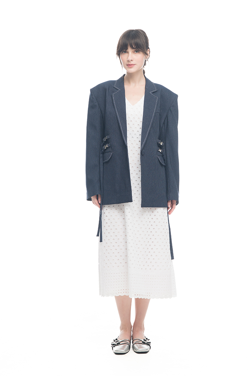 Buckle 15 Oversized Blazer In Denim Blue
