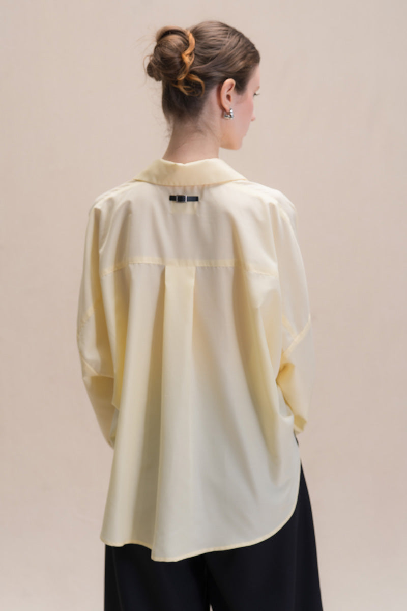 Pleated Shirt In Buttercream