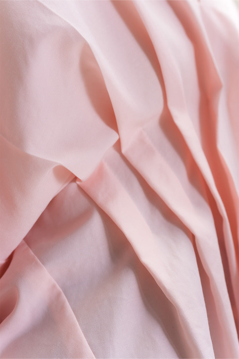 Pleated Shirt In Peach Pink