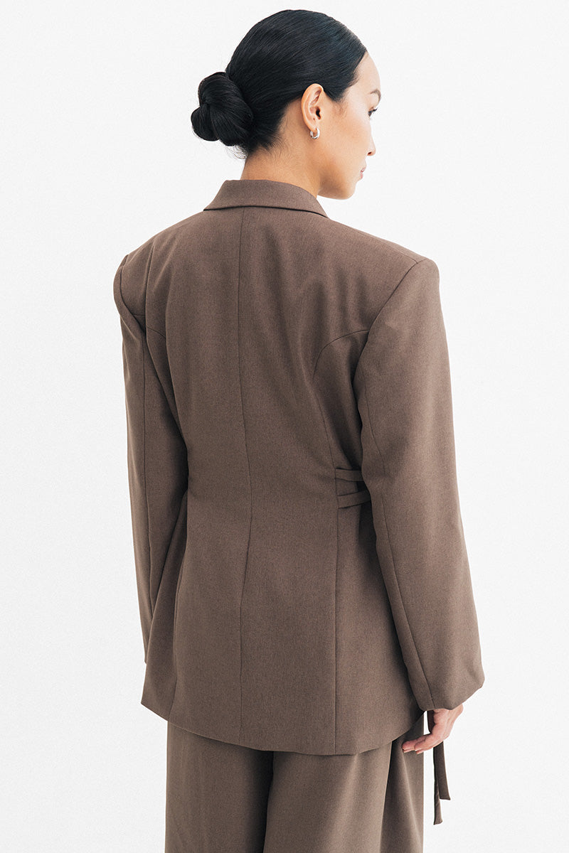 Buckle 15 Oversized Blazer In Dark Khaki