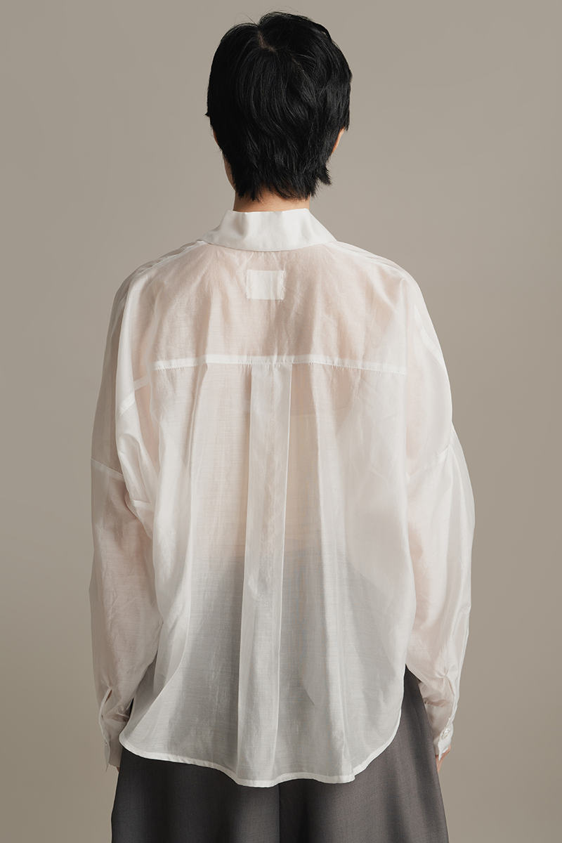 Pleated Shirt In White