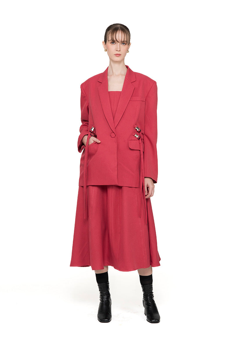 Buckle 15 Oversized Blazer In Brick Red