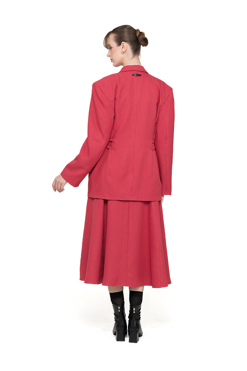 Buckle 15 Oversized Blazer In Brick Red