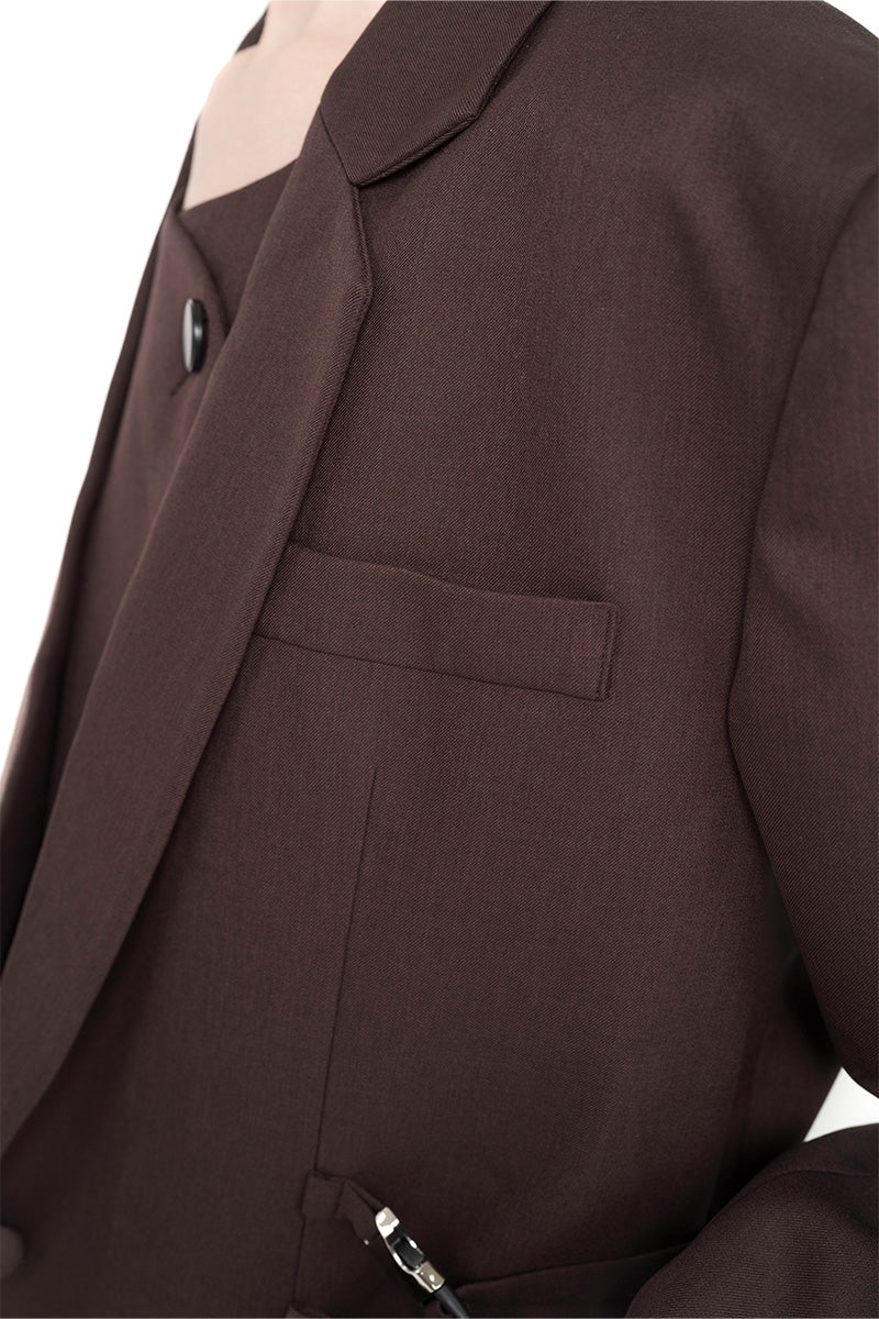 Buckle 15 Oversized Blazer In Dark Brown