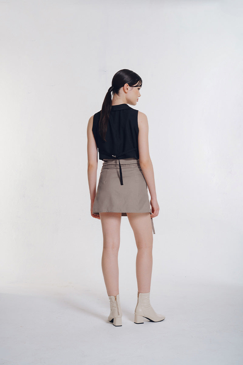 Buckle 15 Mini Skirt In Brown